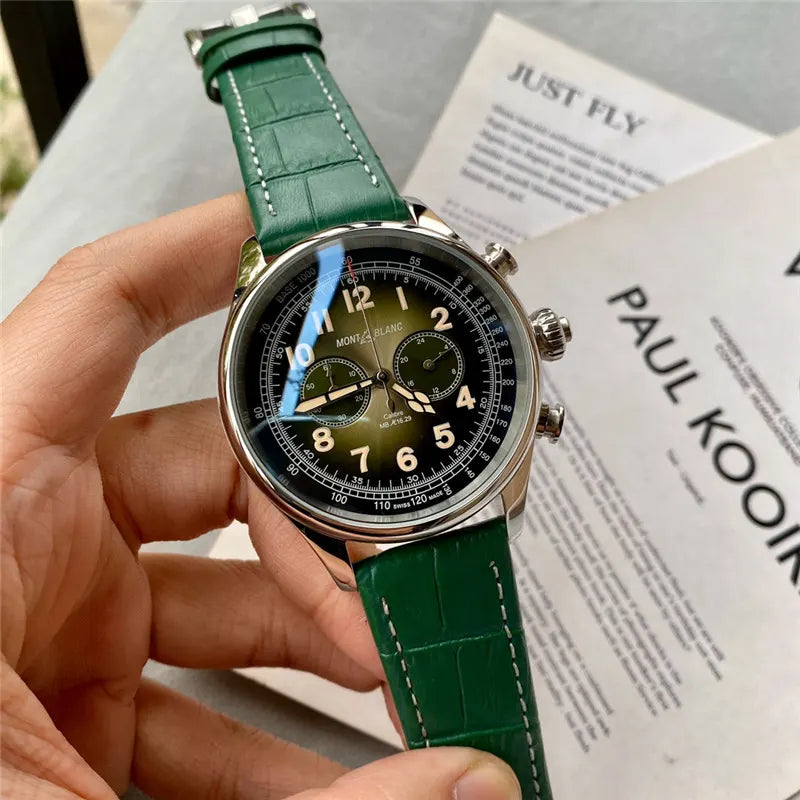 Montblanc Green Dial Chronograph - Hình 3