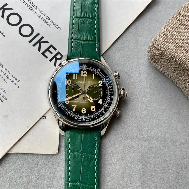 Montblanc Green Dial Chronograph - Hình 2
