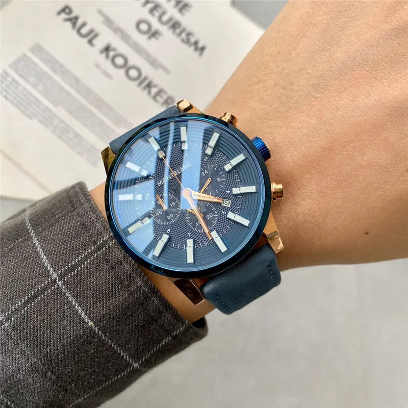 Montblanc Blue Chronograph Rose Gold - Hình 2