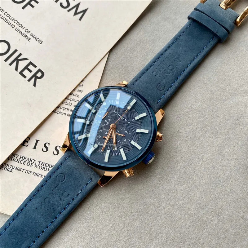 Montblanc Blue Chronograph Rose Gold - Hình 3
