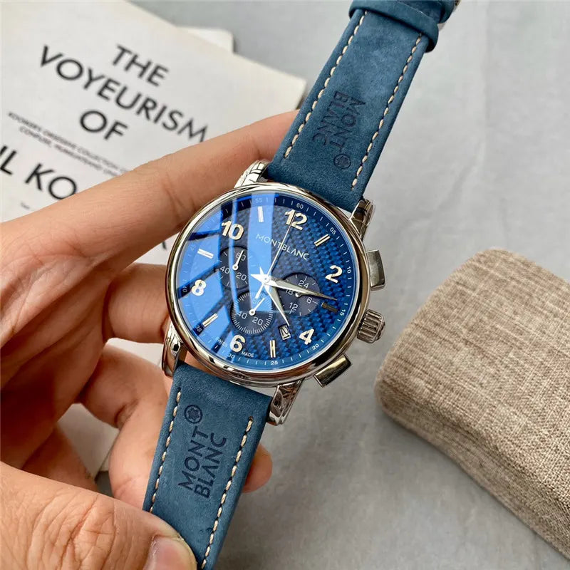 Montblanc Blue Carbon Dial - Hình 4