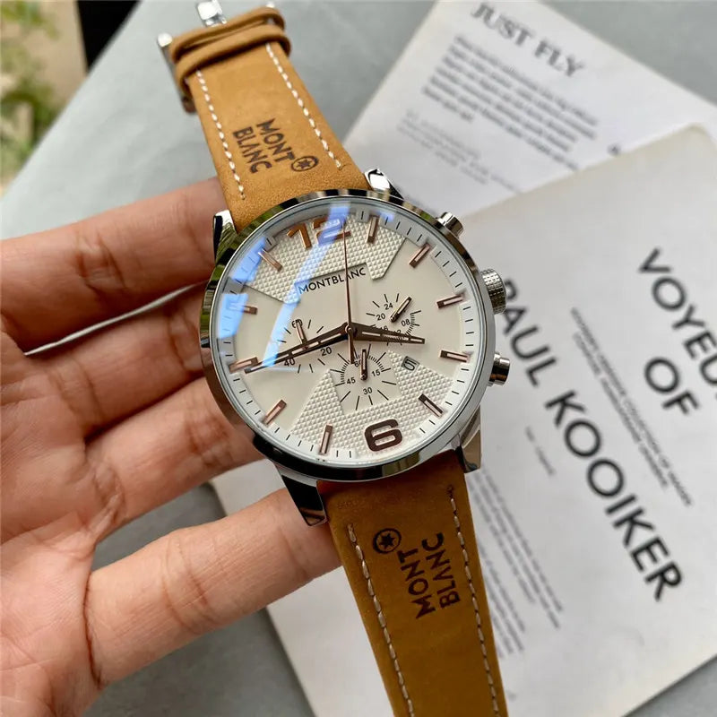 Montblanc Cream Dial Watch - Hình 2