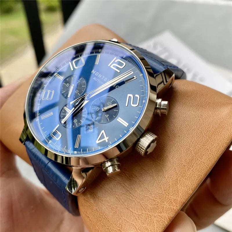Montblanc Blue Alligator Watch - Hình 2