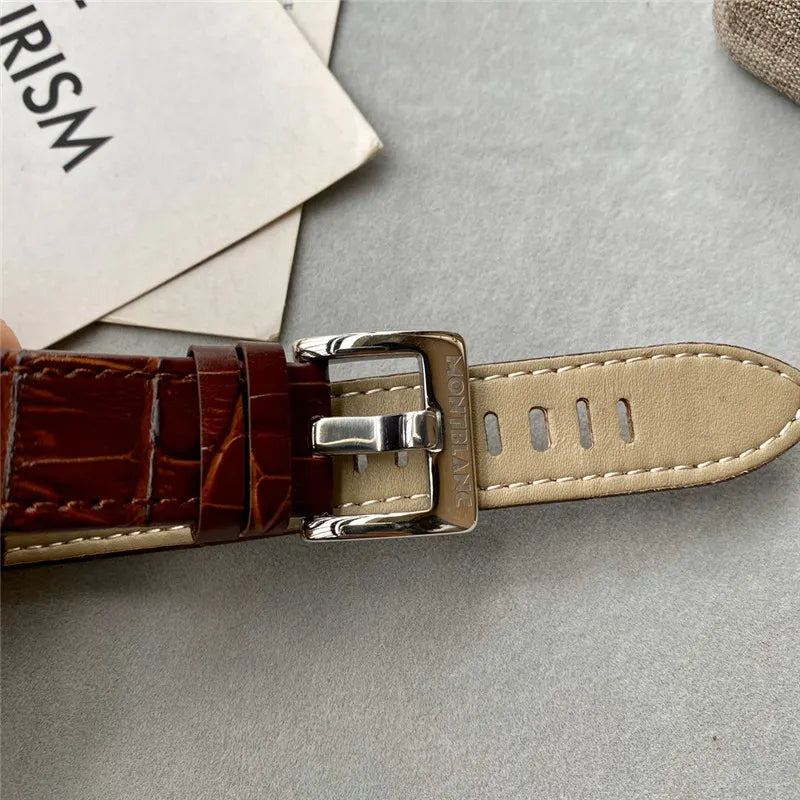 Montblanc Brown Leather Watch - Hình 8