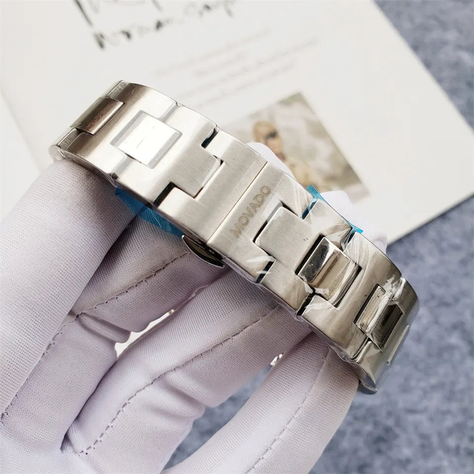 Movado Silver Glitter Watch - Hình 2