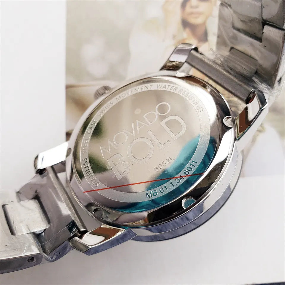 Movado Silver Glitter Watch - Hình 3