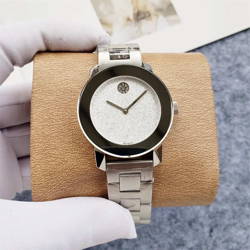 Movado Silver Glitter Watch - Hình 5