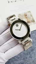 Movado Silver Glitter Watch
