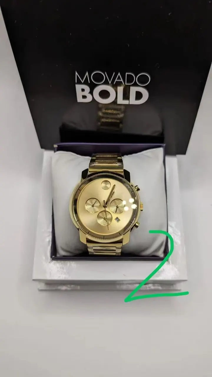 Movado Gold Mesh Chronograph - Hình 2