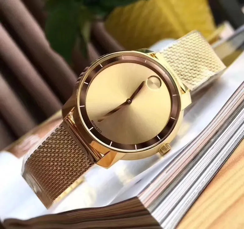 Movado Gold Dial Mesh - Hình 2