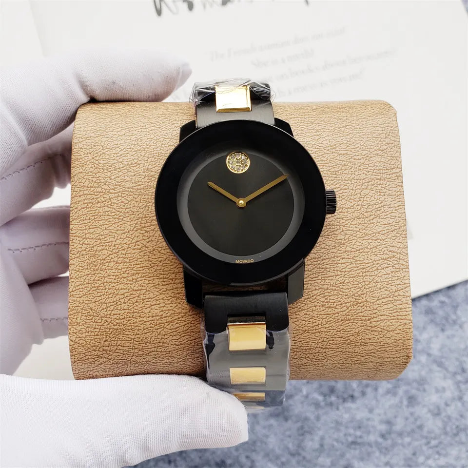 Movado Black & Gold Watch - Hình 6