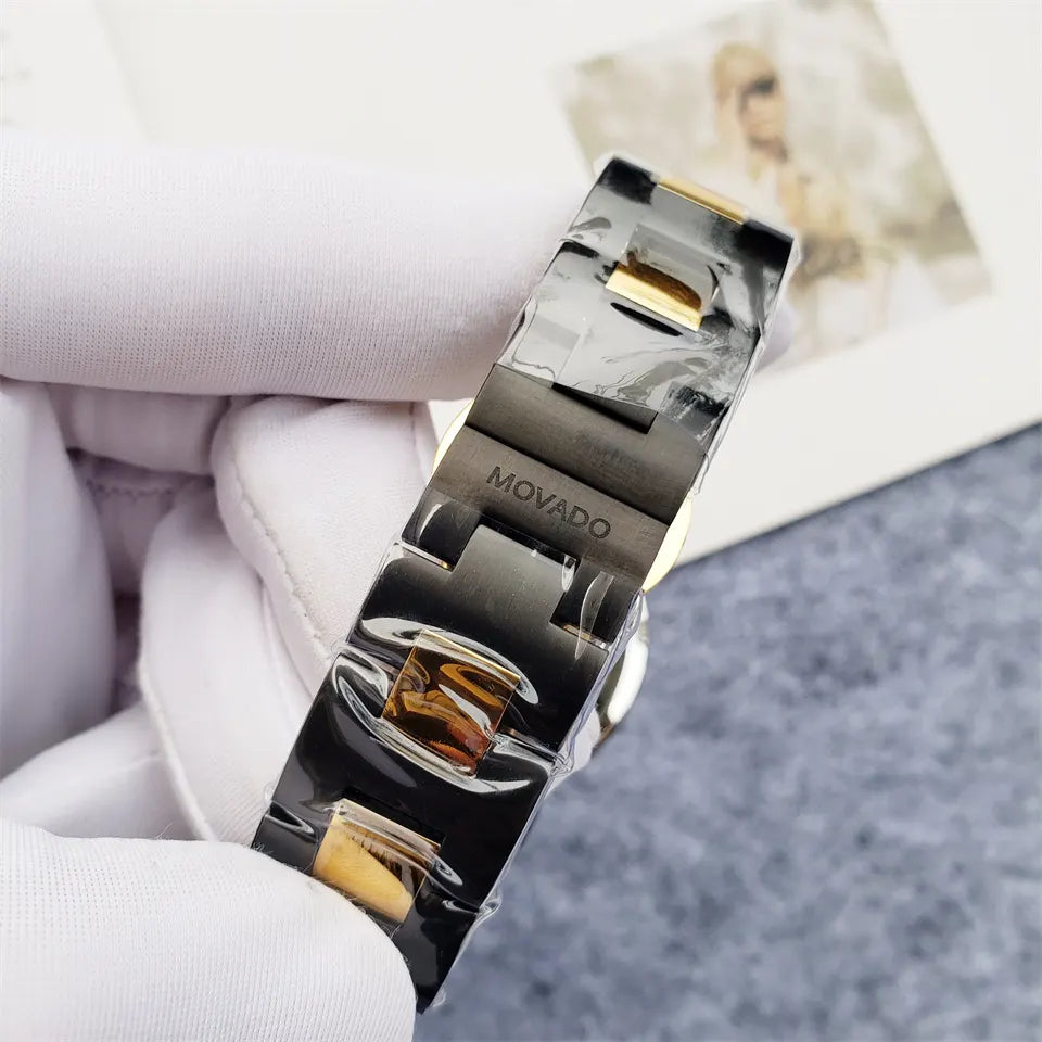 Movado Black & Gold Watch - Hình 2