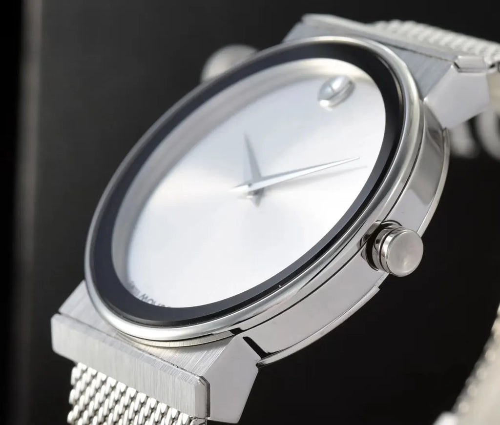 Movado Silver Dial Watch - Hình 3