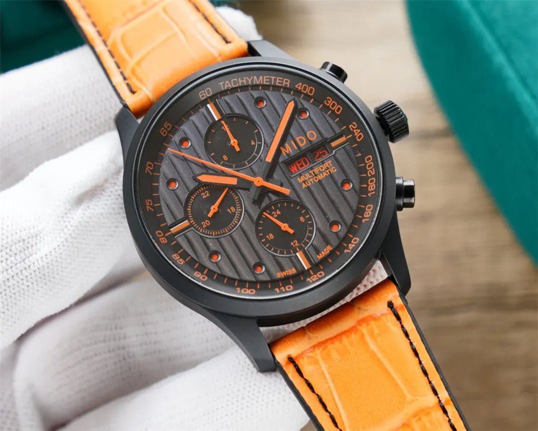 multifort Mido Black Orange Chronograph - Hình 5