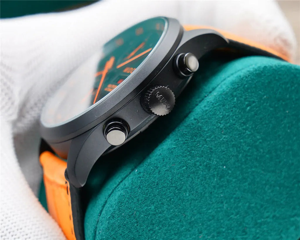 multifort Mido Black Orange Chronograph - Hình 2