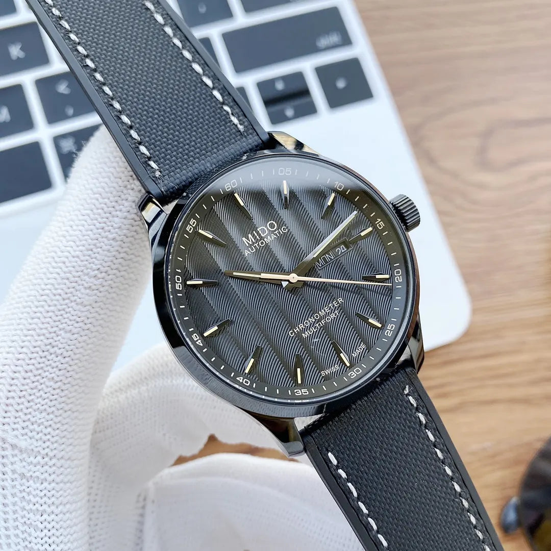 Mido Black Fabric Strap Watch - Hình 3