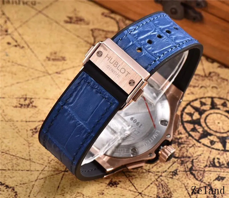 Hublot Blue Dial Rose Gold - Hình 3