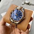 Omega Blue Dial Two Tone