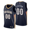 Pelicans Navy Custom Jersey nike icon