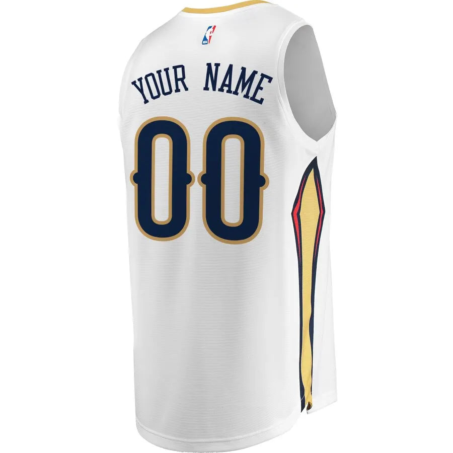 fanatics Pelicans White Custom Jersey - Hình 3