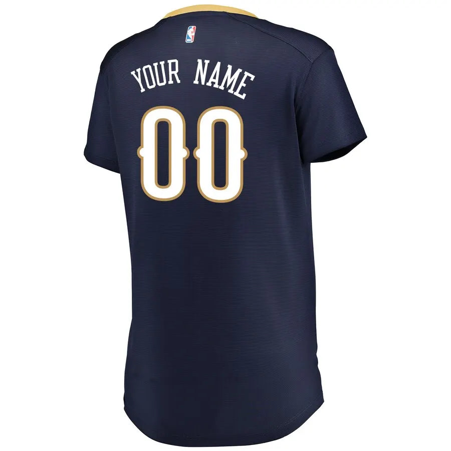 Pelicans Navy Custom Jersey Women - Hình 3