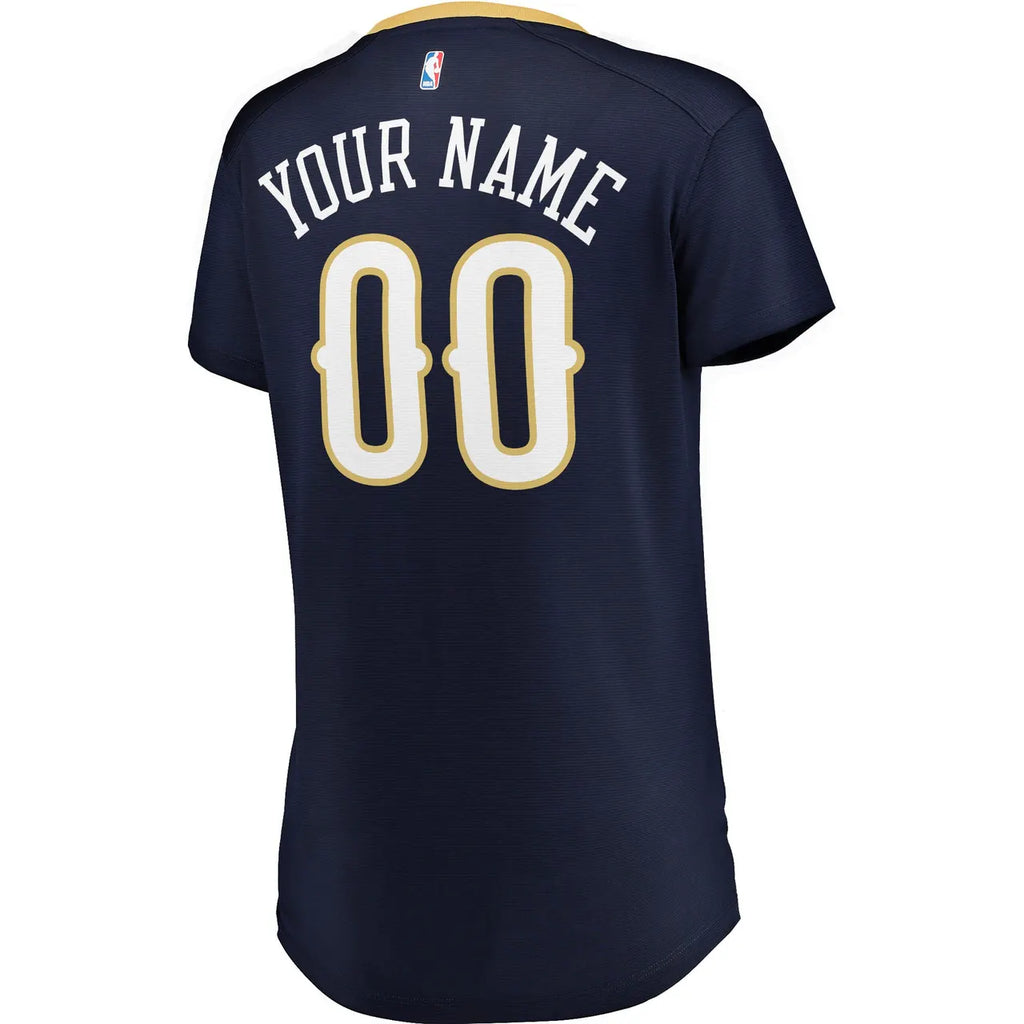 fanatics Pelicans Women's Navy Jersey - Hình 4