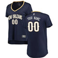 Pelicans Navy Custom Jersey Women