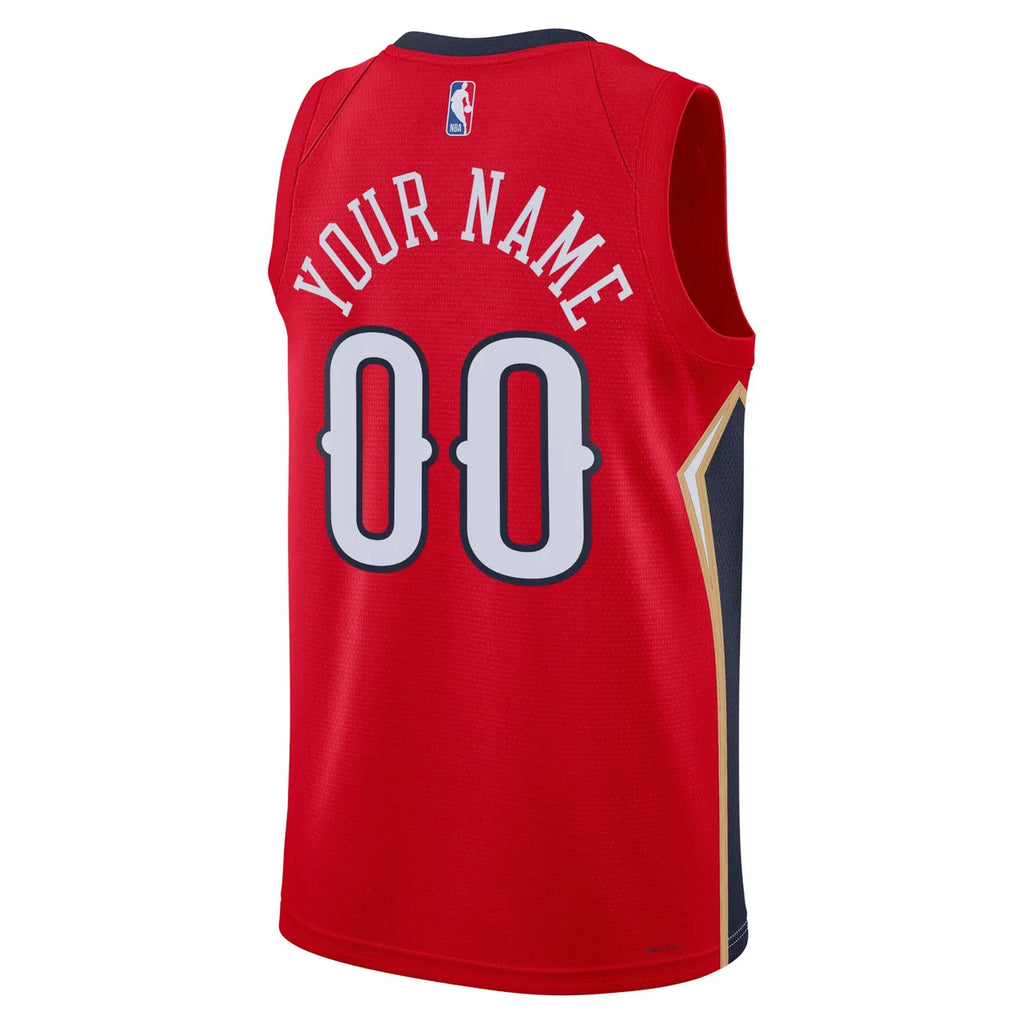 custom Jordan Pelicans Red Jersey - Hình 3