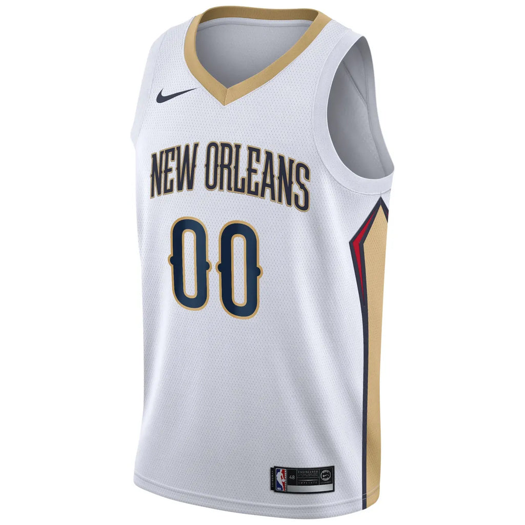 nike association Pelicans White Custom Jersey - Hình 3
