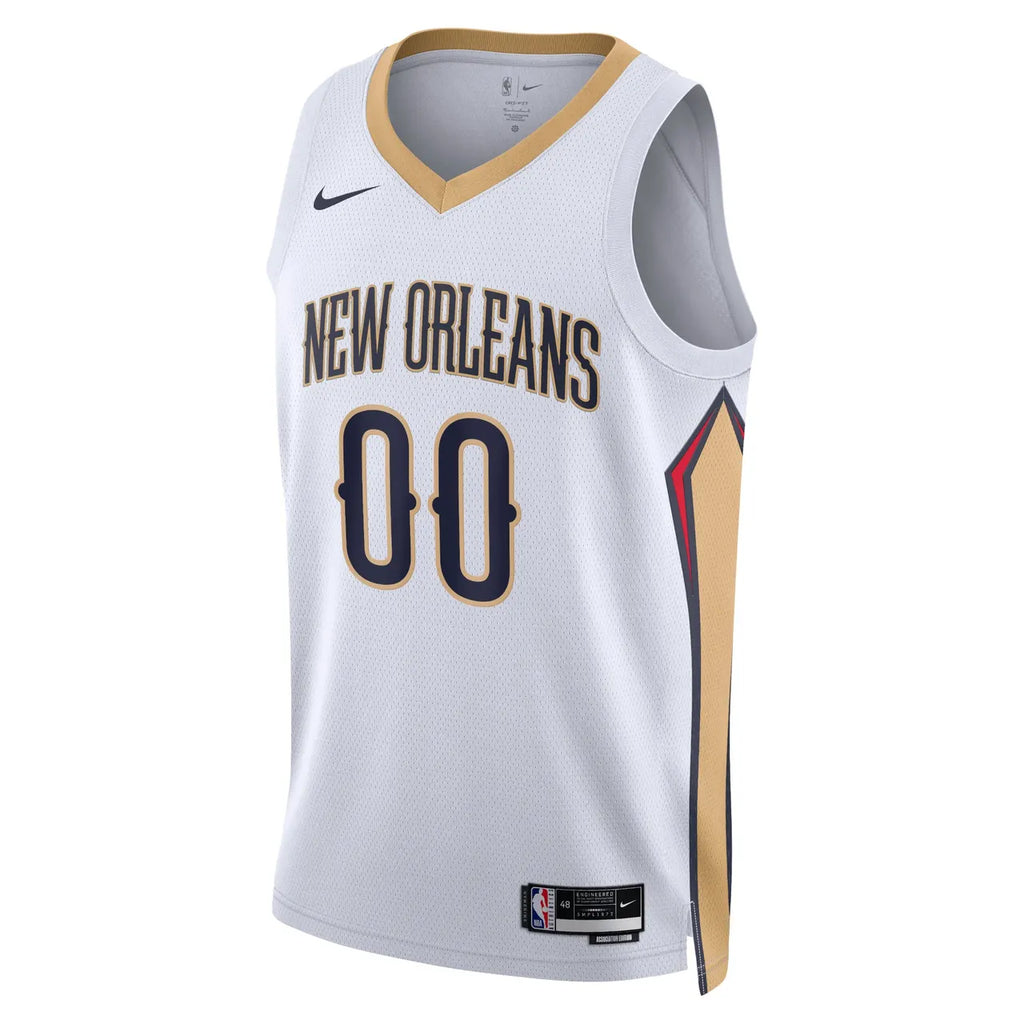 nike Pelicans White Custom Jersey - Hình 2