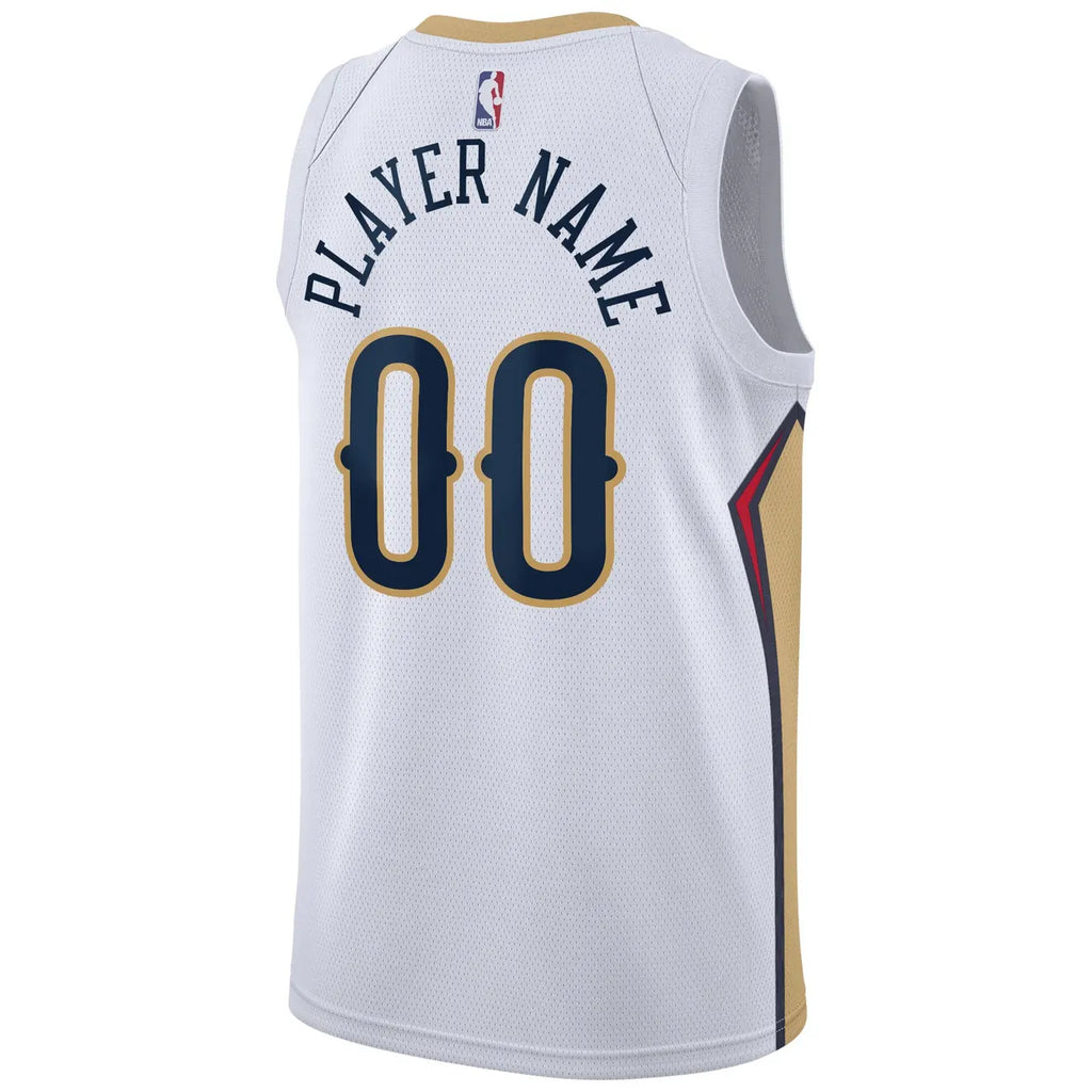 Pelicans White Custom Jersey nike - Hình 3