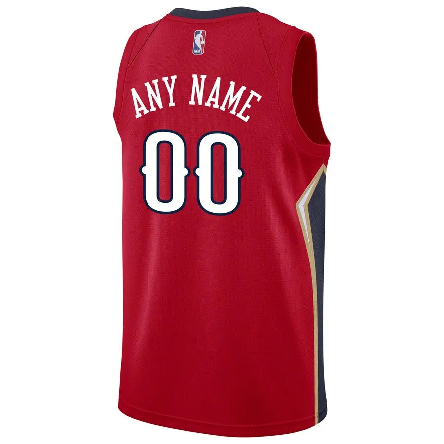 Pelicans Red Custom Jersey - Hình 3