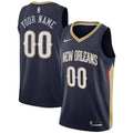 Pelicans Navy Custom Jersey nike