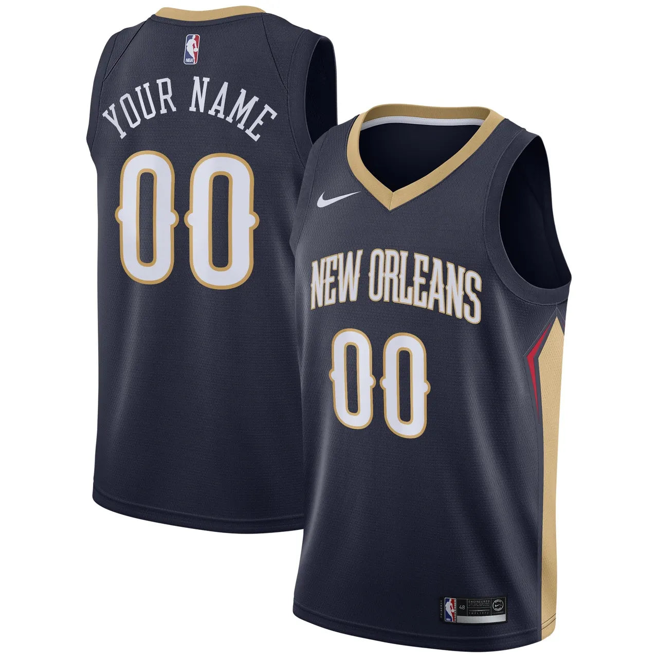 Pelicans Navy Custom Jersey nike