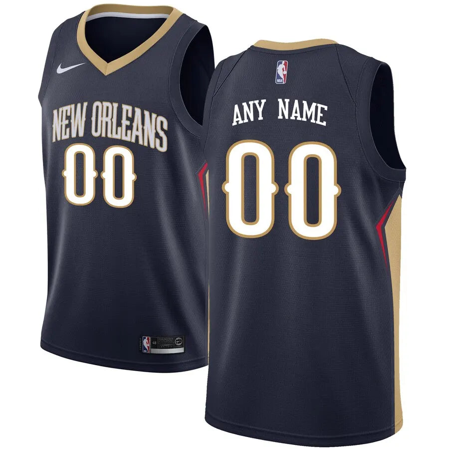 nike Pelicans Navy Custom Jersey