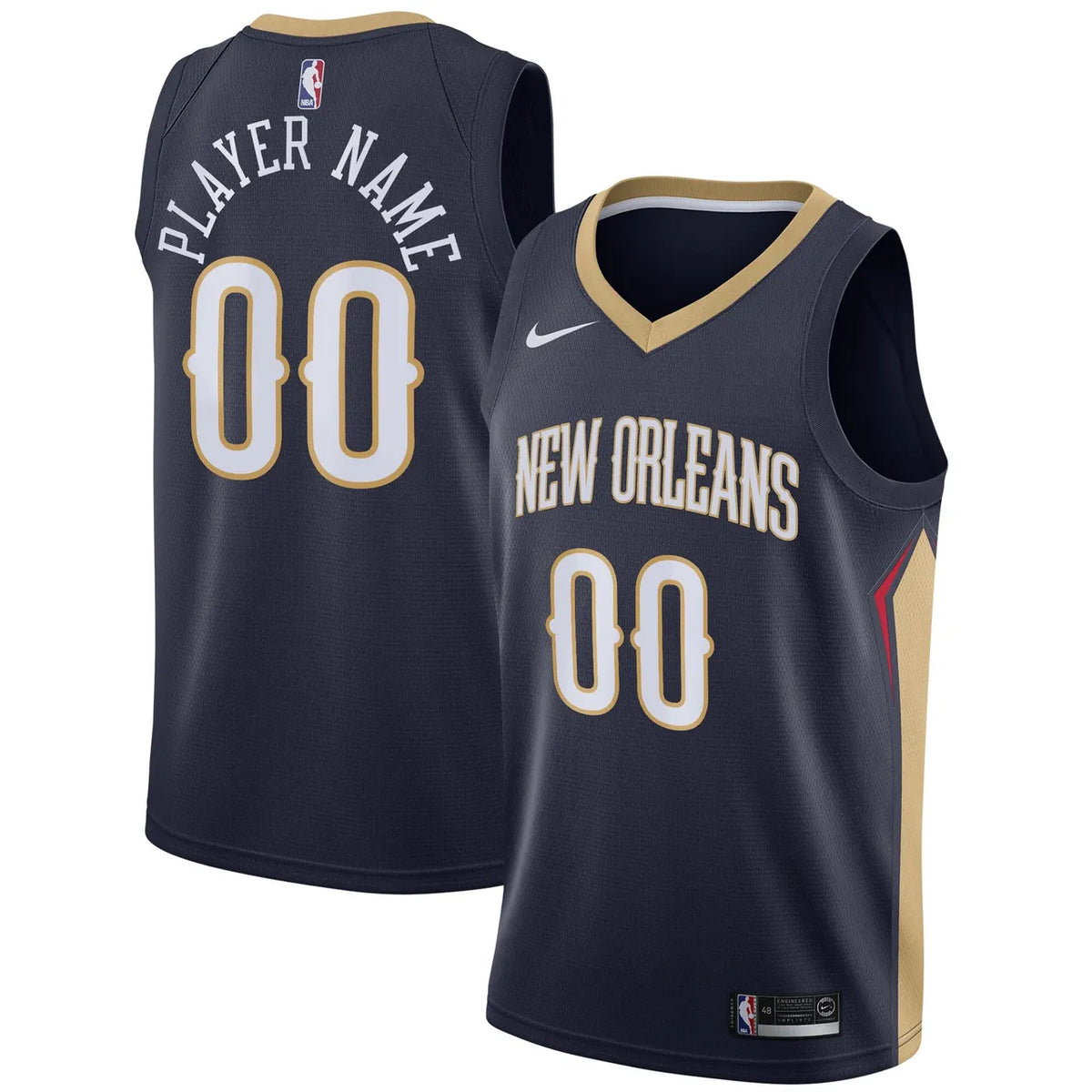 nike Pelicans Navy Custom Jersey - Hình 2
