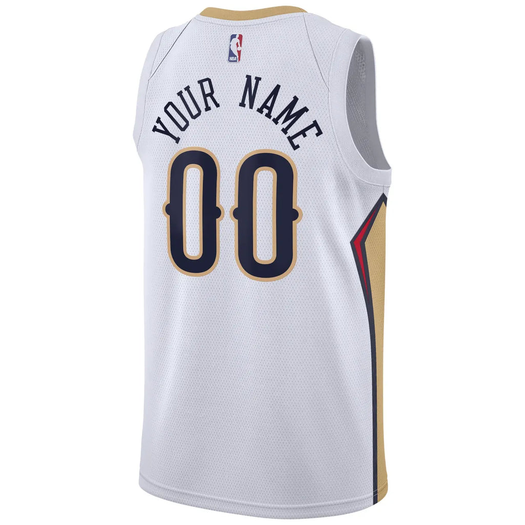 Nike Pelicans White Jersey - Hình 4