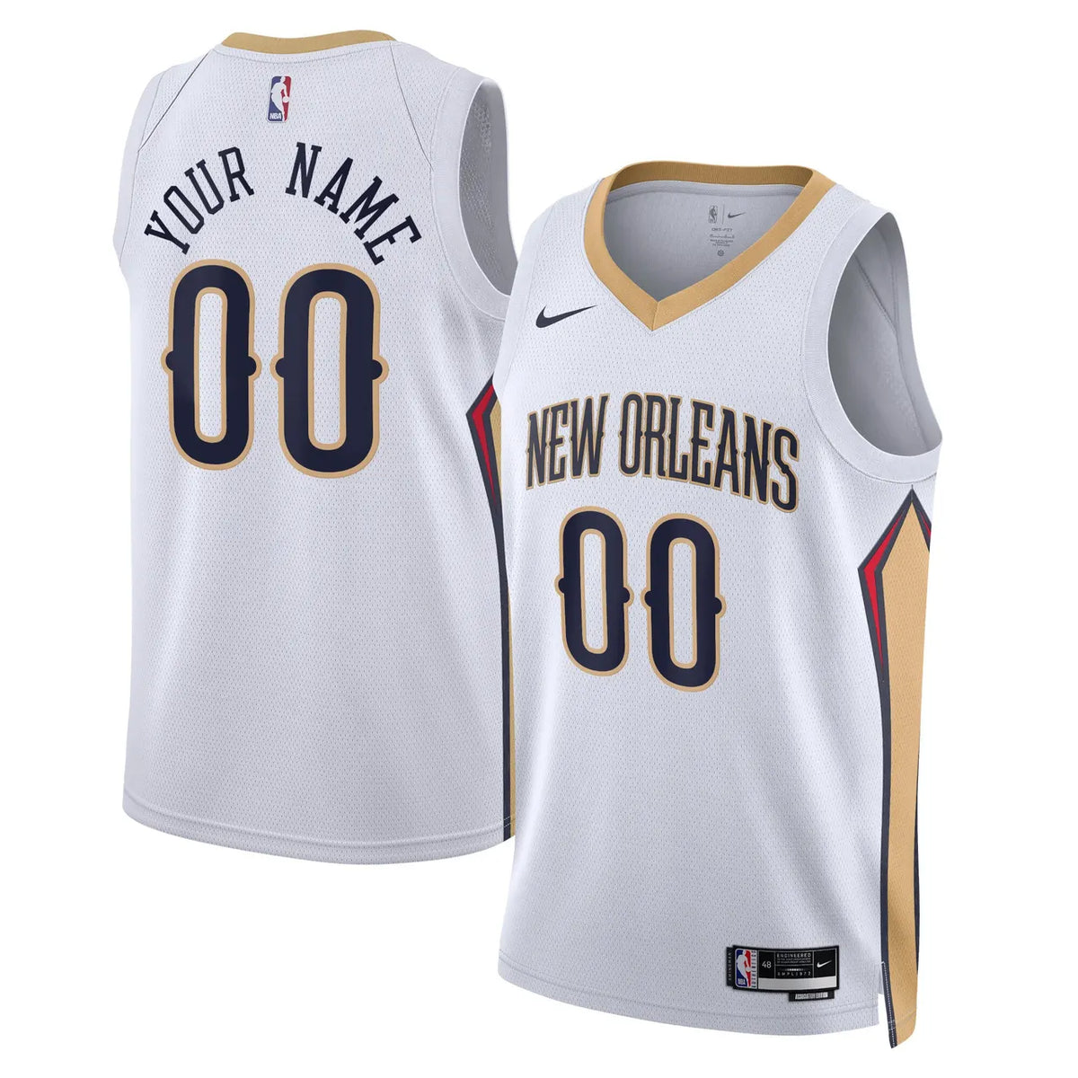 Nike Pelicans White Jersey - Hình 2