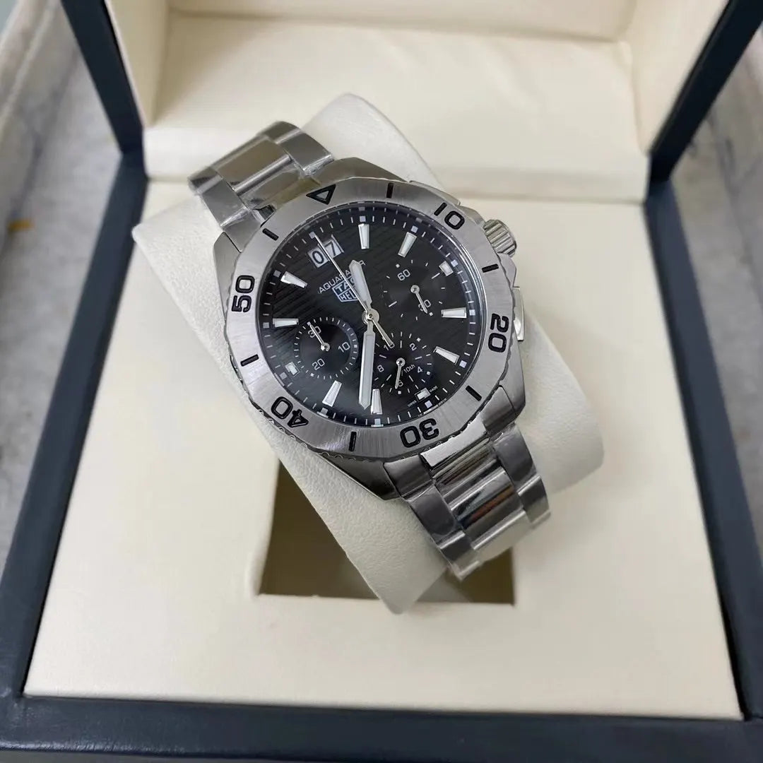 aquaracer Tag Heuer Black Chronograph - Hình 6