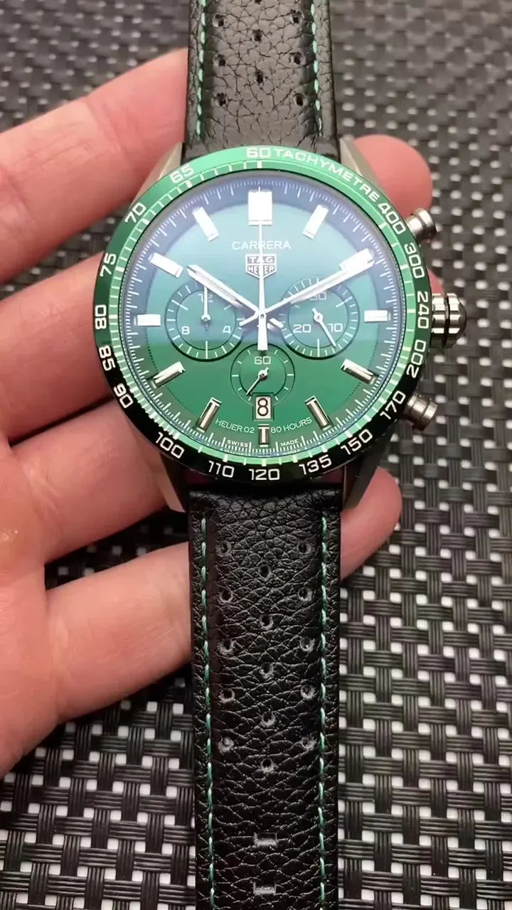 dial black Tag Heuer Carrera Green - Hình 2