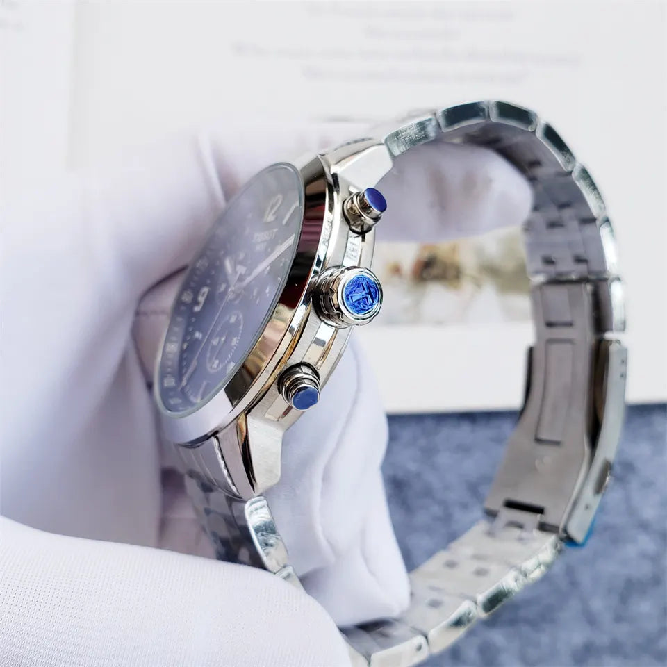 Tissot Blue Dial Chronograph - Hình 7