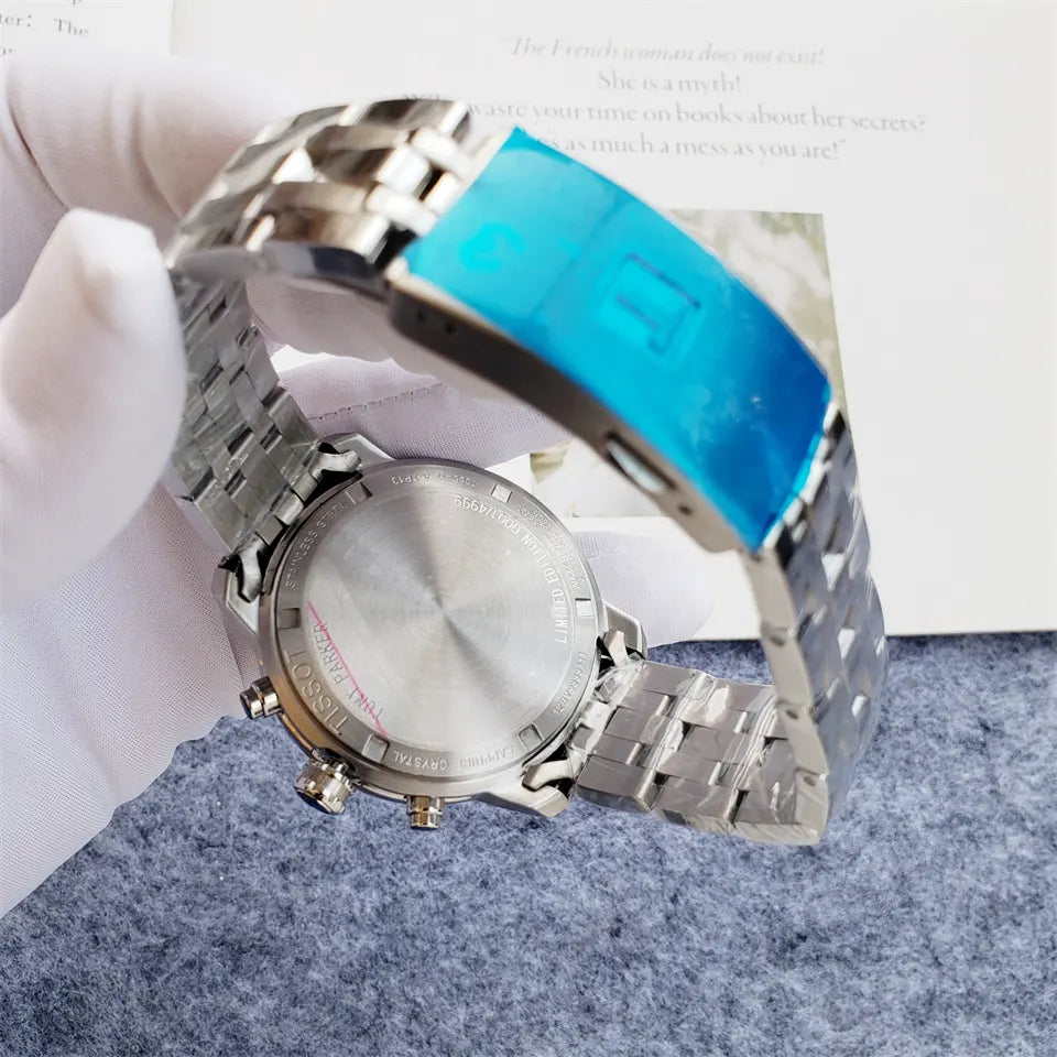 Tissot Blue Dial Chronograph - Hình 4