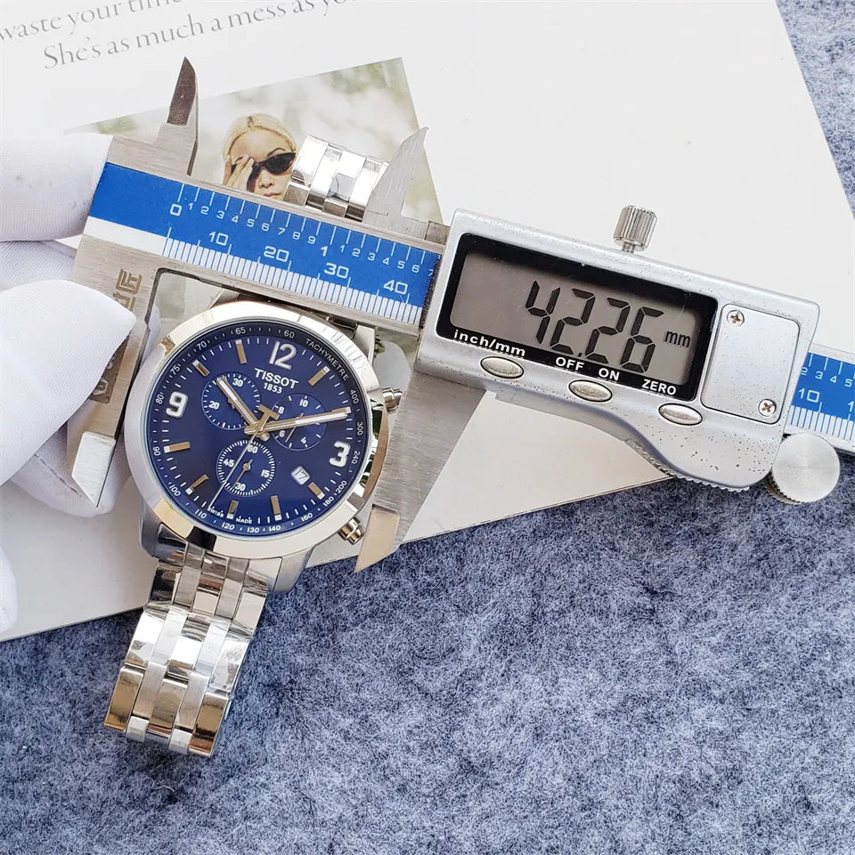 Tissot Blue Dial Chronograph - Hình 6