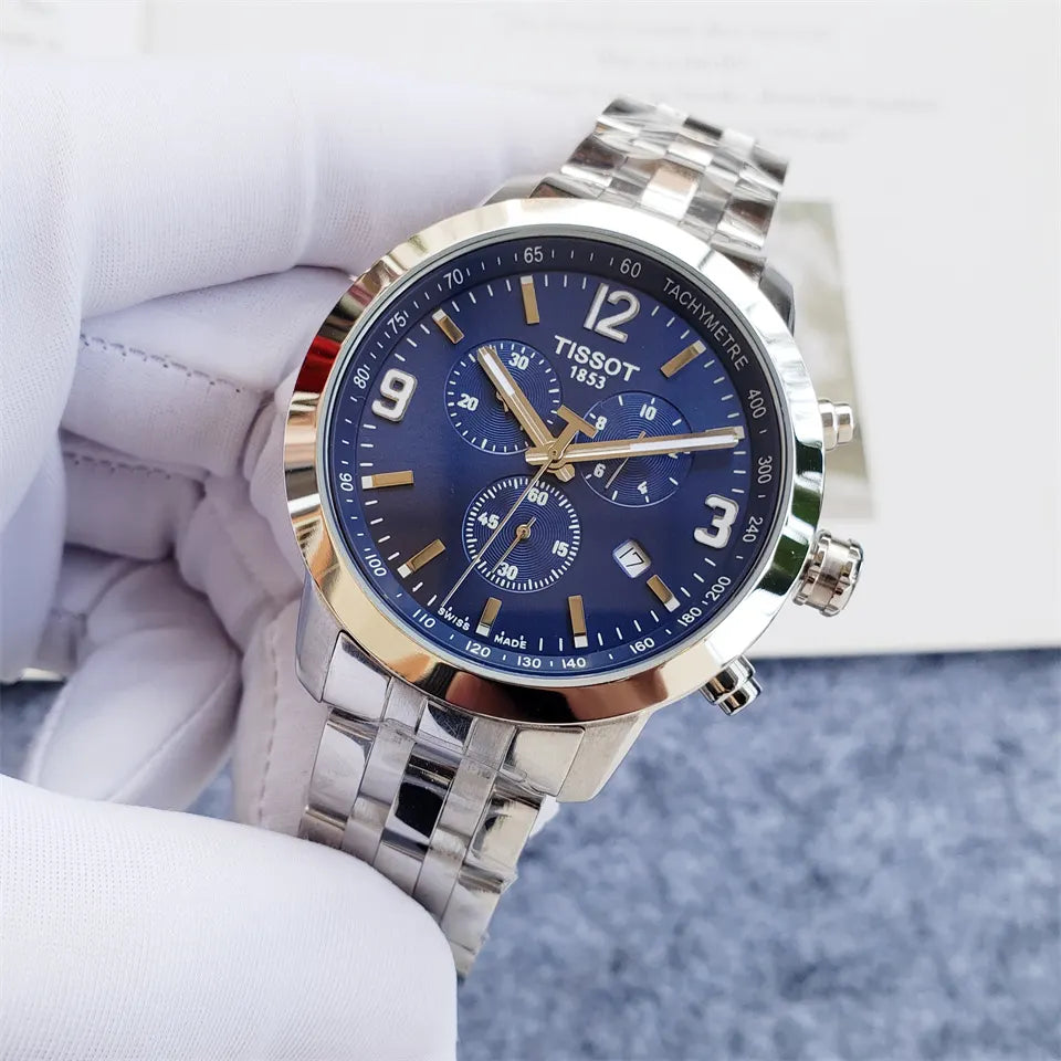 Tissot Blue Dial Chronograph - Hình 2
