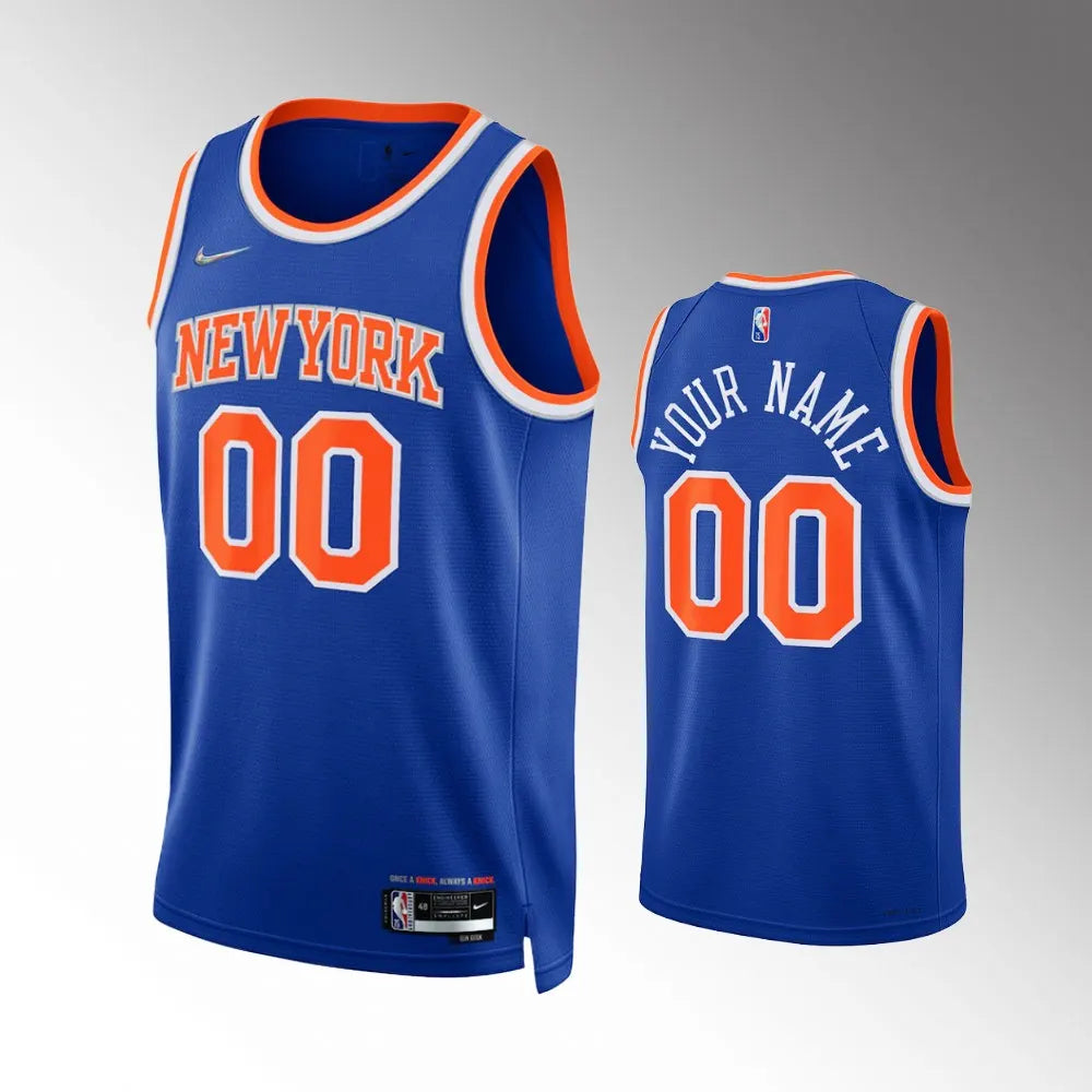 Knicks Royal Blue Custom Jersey