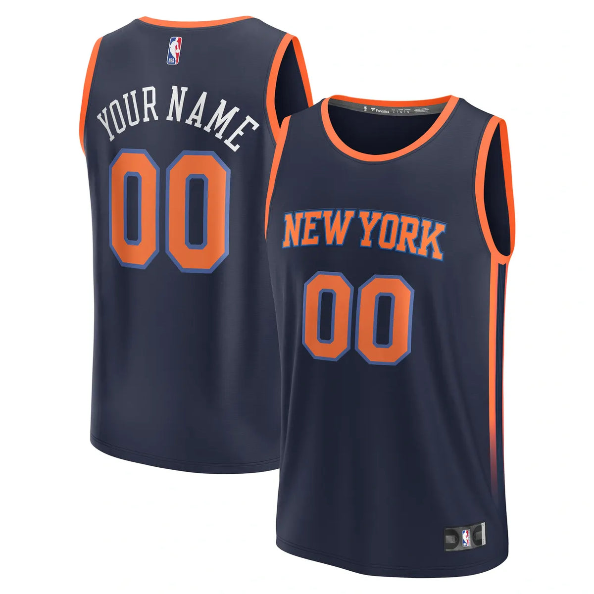 Knicks Navy Custom Jersey fanatics