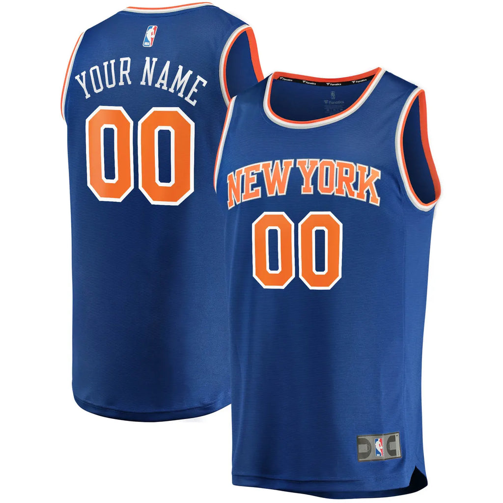 Fanatics Knicks Blue Jersey Custom - Hình 2