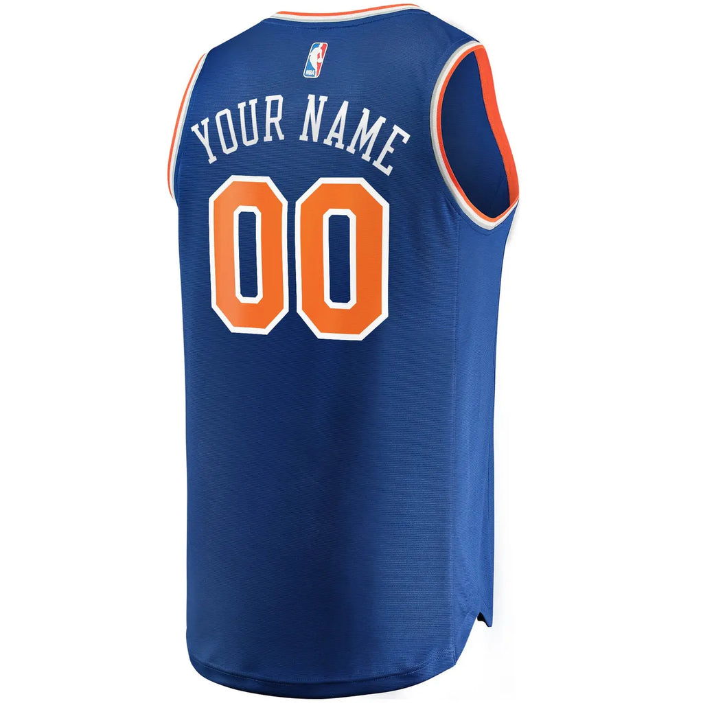 Fanatics Knicks Blue Jersey Custom - Hình 4