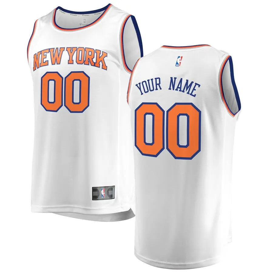 custom Fanatics Knicks White Jersey