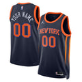 Knicks Navy Custom Jersey nike